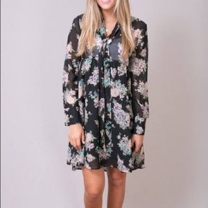 Banjara Black Baby Doll Floral Dress XS